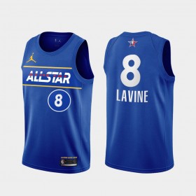 Dres Chicago Bulls Zach LaVine 8 2021 All-Star Jordan Brand Plava Swingman